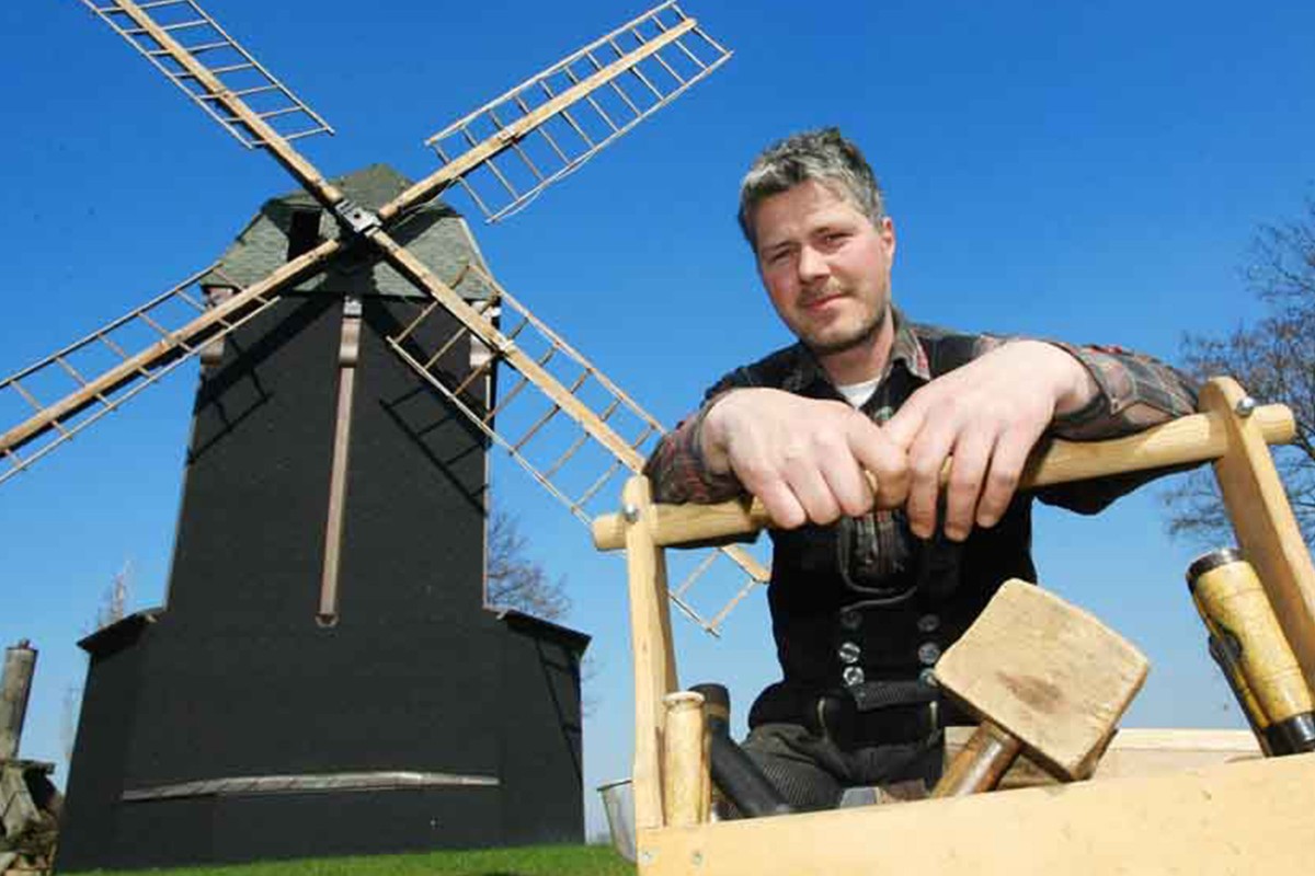 Die Paltrockmühle von Martin Wernicke, der Zimmermeister ist. 
