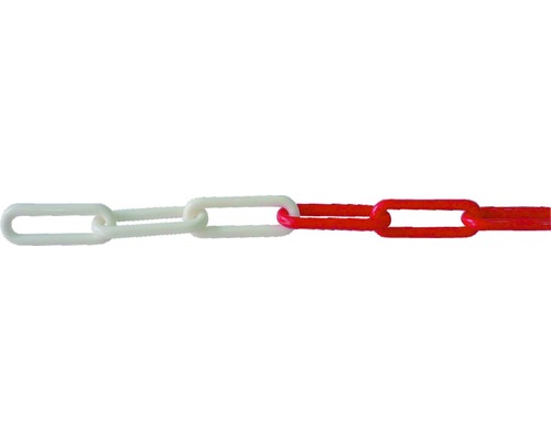 Kunststoffkette Pösamo Ø 6 mm, 30 m rot/weiß, im Beutel