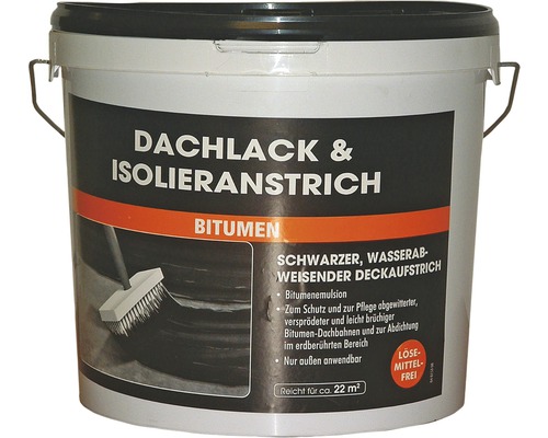 Dachlack und Isolieranstrich Bitmenemulsion schwarz 10 L