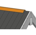 PRECIT Dachfirst gerade für Trapezblech Anthrazitgrau RAL 7016 2000 x 95 x 95 mm