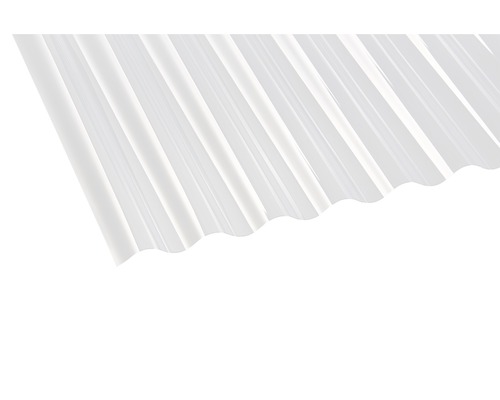 PVC Wellplatte Sinus 76/18 Glasklar 2000 x 900 x 0,8 mm