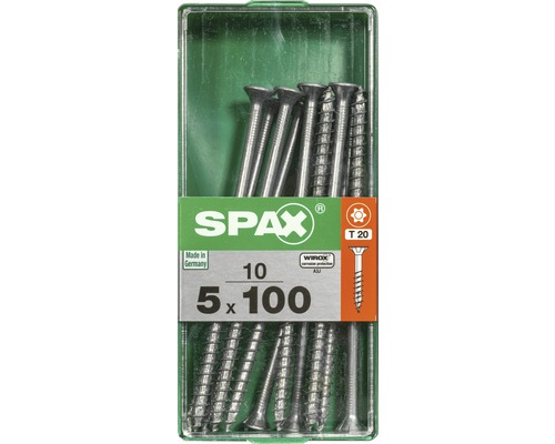 Spax Universalschraube Senkkopf Stahl gehärtet T 20, Holz-Teilgewinde 5x100 mm, 10 Stück