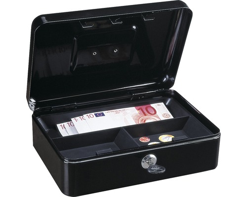 Geldkassette Rottner 3 schwarz, Außenmaß: B, H, T: 250x90x185 mm
