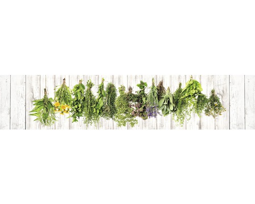 Küchenrückwand mySpotti splash Hanging Herbs 2800x600x0,2 mm