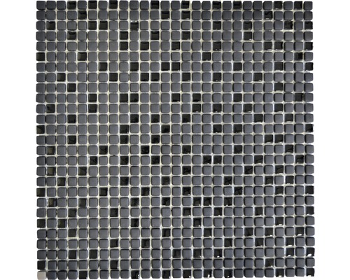 Glasmosaik Cuba 01B 30,5x30,5 cm schwarz matt