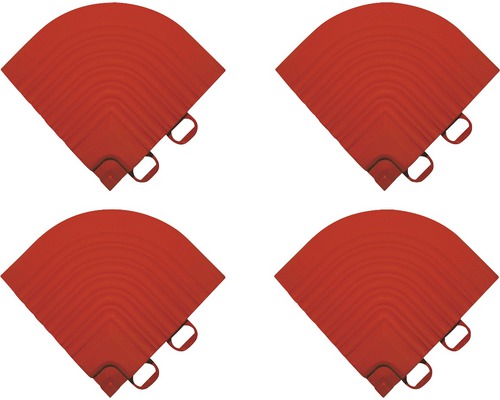 Eckteil Set Klickfliese 6,2x6,2cm 4 Stk., rot