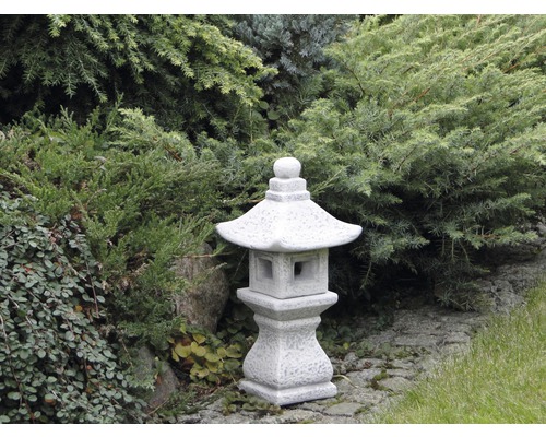 Gartendeko Japanische Lampe Zen XX 37cm weiß