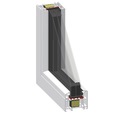 Kunststofffenster Festelement ARON Basic weiß/anthrazit 550x1100 mm