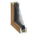 Kunststofffenster Festelement ARON Basic weiß/golden oak 1200x900 mm (nicht öffenbar)
