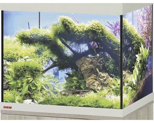 Aquarium, Glasbecken EHEIM GB 82 vivalineLED 126, ca. 81 x 36 x 40 cm, ca. 126 l, nur mit oberer Blende eiche grau, ohne Beleuchtung und weitere Technik, ohne Inhalt