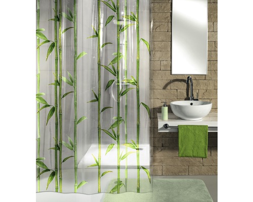 Duschvorhang Kleine Wolke Bambú 180x200 cm grün