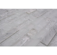 Glasmosaik mit Naturstein XIC V1311 29,8x30,5 cm weiß-thumb-7