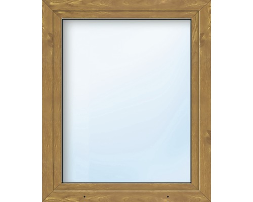 Kunststofffenster ARON Basic weiß/golden oak 850x1600 mm DIN Links