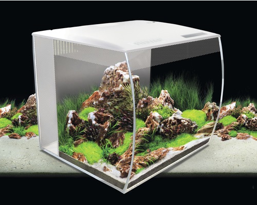 Aquarium Fluval Flex 57 L mit Beleuchtung, Filter und Fernbedienung ohne Unterschrank weiß