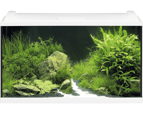Aquarium EHEIM aquaproLED 126 mit LED-Beleuchtung, Filter, Heizer, Thermometer, Fangnetz ohne Unterschrank weiß
