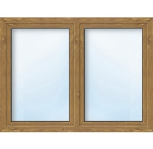 Kunststofffenster 2.Flg.mit Stulppfosten ARON Basic weiß/golden oak 1100x1300 mm-thumb-0