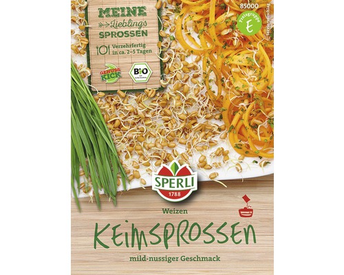 Bio-Weizensamen für Grünsprossen- & Keimsprossen-Anzuchtset, 3 Stk