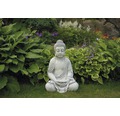 Gartenfigur Buddha H 50 cm, weiß