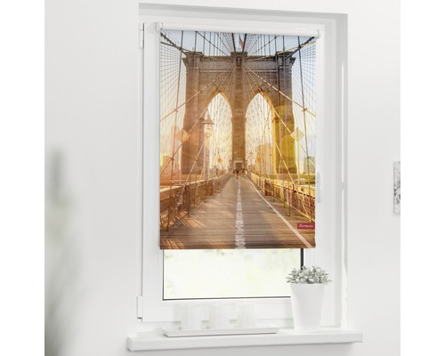 Klemmrollo Lichtblick ohne Bohren Brooklyn Bridge 45x150 cm inkl. Klemmträger