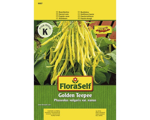 Gemüsesamen FloraSelf Buschbohnen 'Golden Teepee'