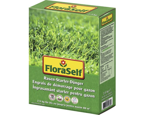 Rasen-Starterdünger FloraSelf 2,5 kg / 80 m²