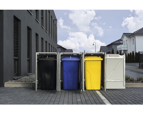 Mülltonnenbox HIDE Kunststoff 182x63,4x115,2 cm schwarz