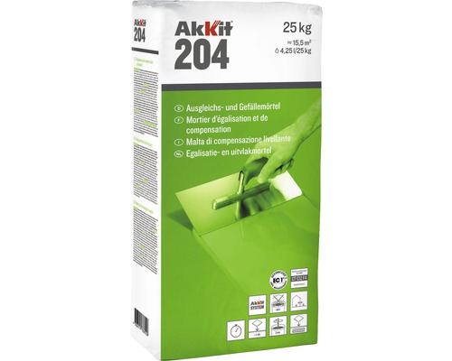 Akkit 204 Ausgleichs- und Gefällemörtel CT-C25-F6 25 Kg