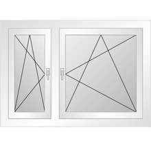 Kunststofffenster 2.Flg. ESG ARON Basic weiß/anthrazit 1250x1600 mm (1/3-2/3)-thumb-4