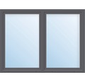 Kunststofffenster 2.Flg. ESG ARON Basic weiß/anthrazit 1250x1650 mm (1/2-1/2)