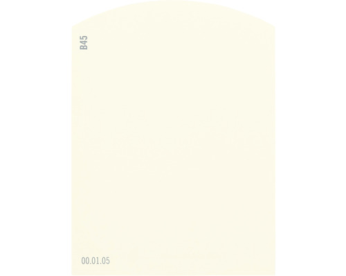 Farbmusterkarte B45 Off-White Farbwelt gelb 9,5x7 cm