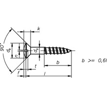 Holzschraube Linsensenkkopf m. Schlitz DIN 95 4x40 mm Messing brüniert, 200 Stück-thumb-1