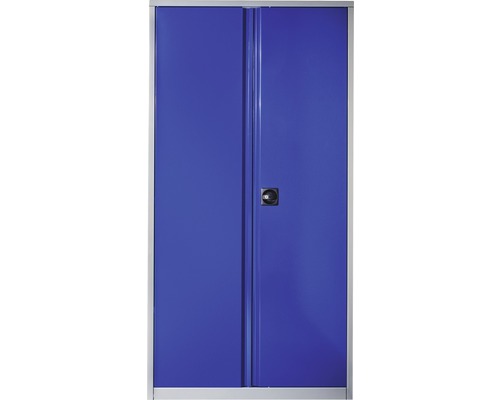 Hochschrank Industrial 1000 x 1960 x 580 mm grau blau 1 Doppeltür 3 Einlegeböden