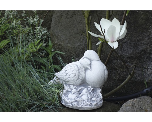 Gartenfigur Tauben H 20 cm