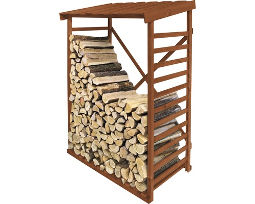 Brennholzregal Kiefer 125x70x185 cm braun