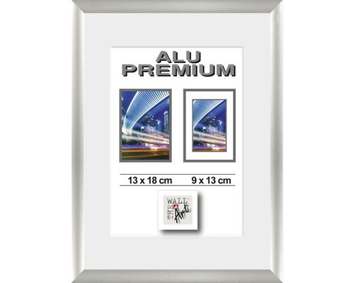 Bilderrahmen Aluminium Duo silber 13x18 cm