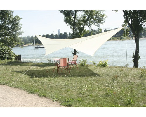 Camping Freizeit Sonnensegel Viereck sand 400x400 cm