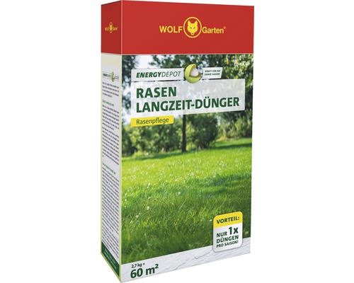 Rasen-Langzeitdünger WOLF-Garten Energy-Depot 2,7 kg / 60 m² 1x düngen pro Saison