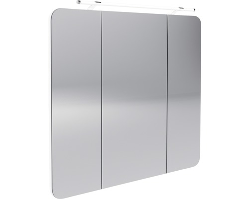 LED-Spiegelschrank Fackelmann Milano 90x78x15,5 cm 3-türig weiß