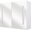LED-Spiegelschrank Sotto 2-türig 67,5x15x50 cm weiß