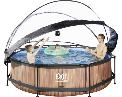 exit frame pool o 300 cm inkl abdeckung holz jetzt kaufen bei hornbach osterreich