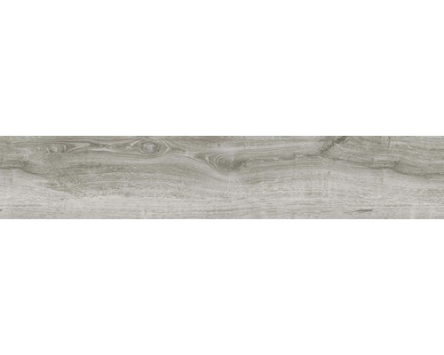 Feinsteinzeug Bodenfliese Limewood 23,3x120,0 cm grau matt