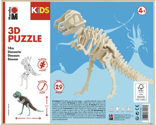 Marabu KiDS 3D-Puzzle Dinosaurier