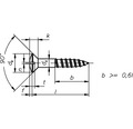 Holzschraube Linsensenkkopf m. Schlitz 4,0x25 mm DIN 95 Messing verchromt 25 Stück
