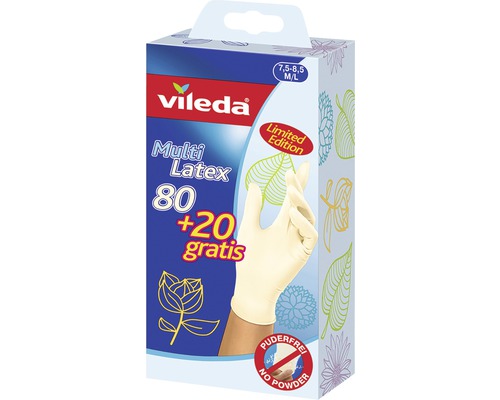 Multi-Latexhandschuhe Vileda 100 Stk. Größe M/L weiß