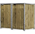 Mülltonnenbox HIDE Holz 121x63,4x115,2 cm natur