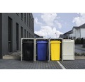 Mülltonnenbox HIDE Kunststoff 210x80,7x115,2 cm schwarz