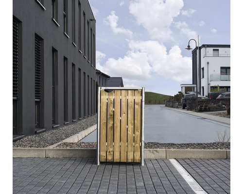 Mülltonnenbox HIDE Holz 60,4x63,4x115,2 cm natur