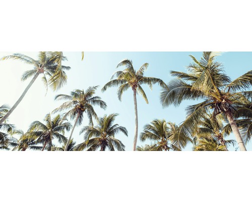 Glasbild Palms On Beach II 30x80 cm GLA2140-0