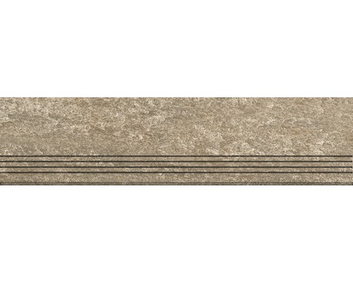 Feinsteinzeug Treppenstufe Lava 30,0x120,0 cm kupfer matt