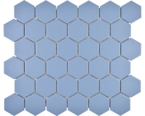 Keramikmosaik Hexagon HX AT53 32,5x28,1 cm blaugrün-0